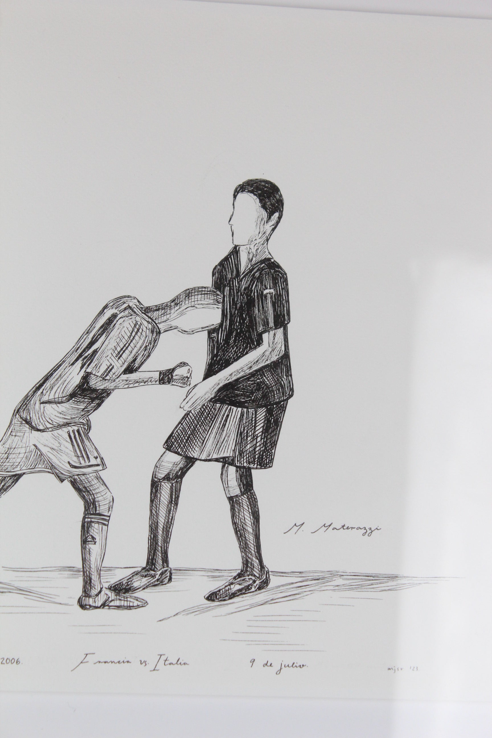 Zinedine Zidane Final Mundial 2006 Italia vs Francia Ilustración