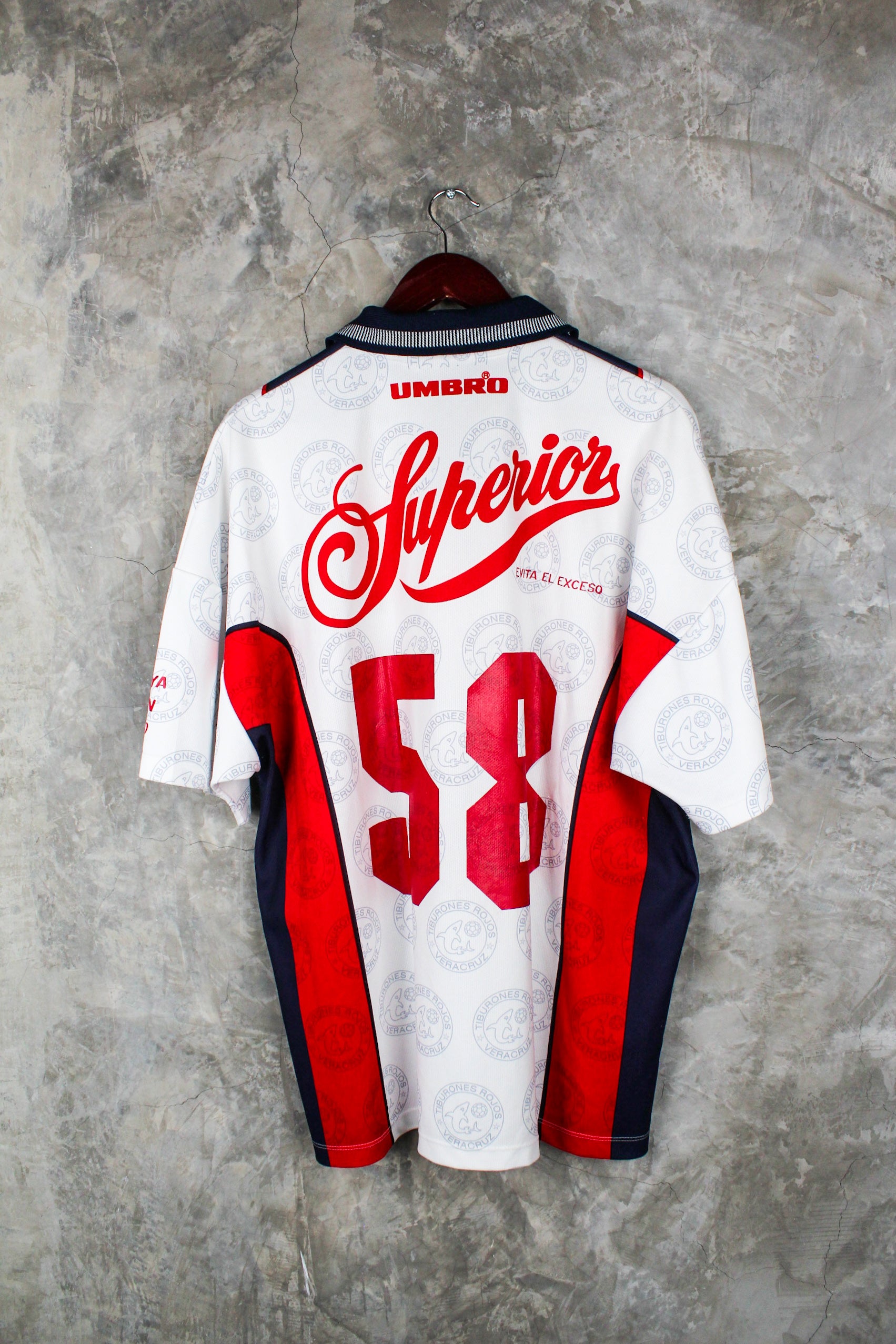 Tiburones Rojos del Veracruz Invierno 1997 Match Worn Guillermo Hernández #58.