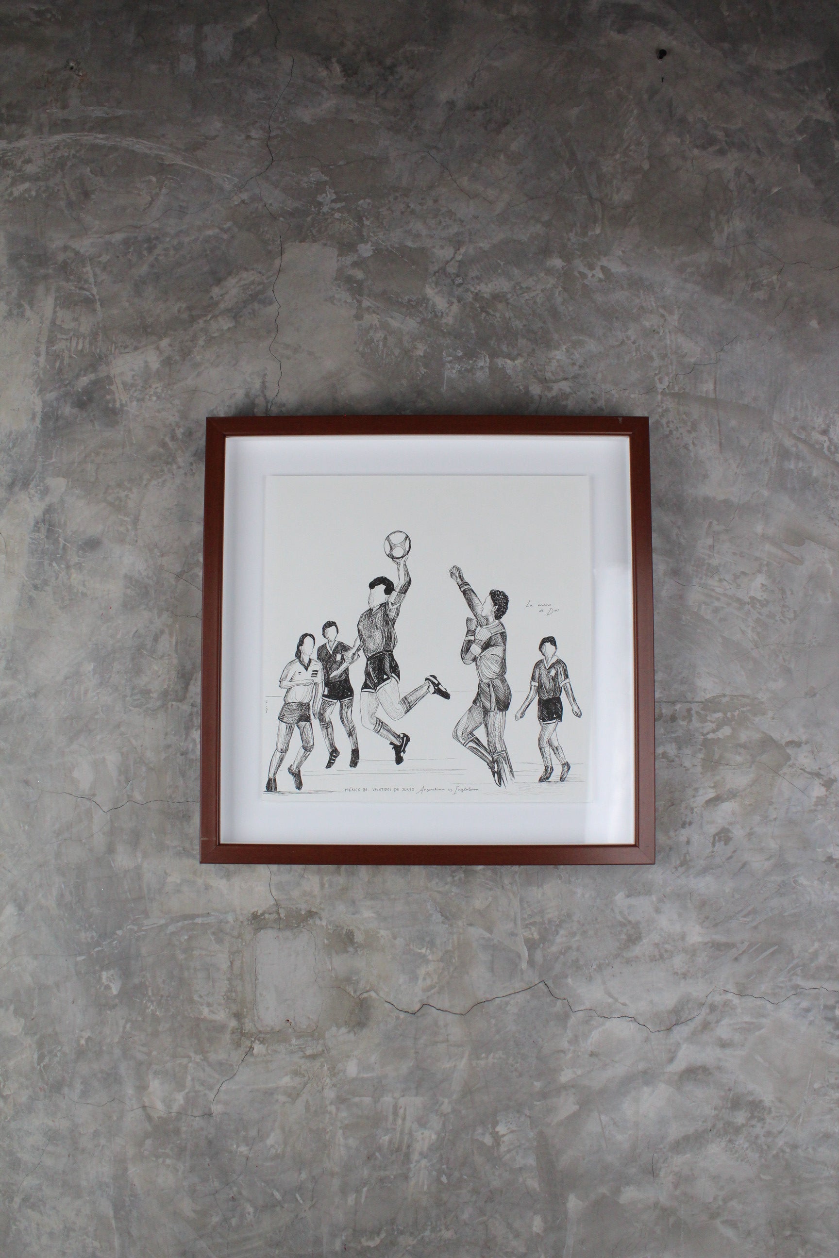 “La Mano de Dios” Cuartos de Final Mundial 1986 Inglaterra vs Argentina Ilustración