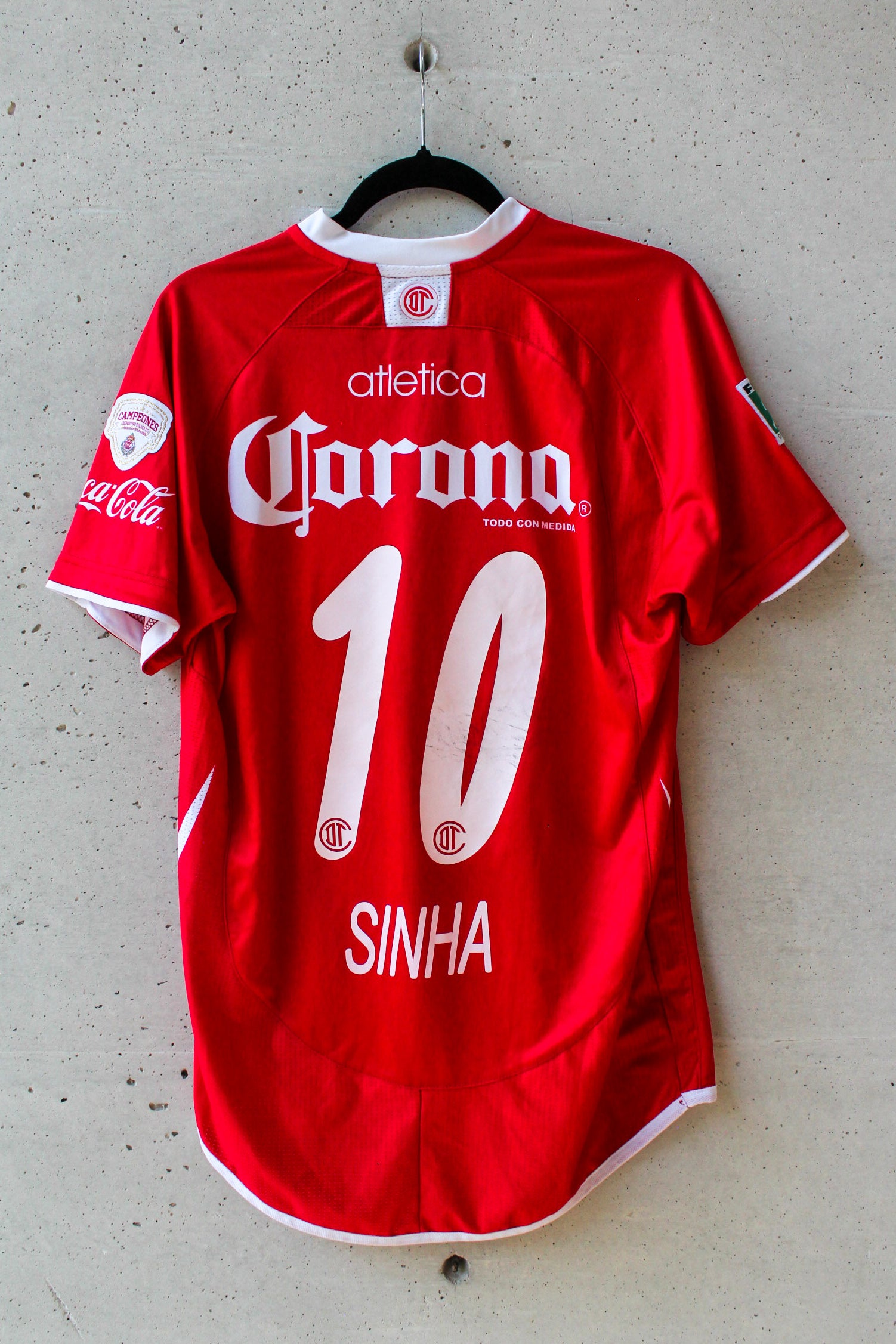 Toluca Local 2008/09 Firmada Sinha #10.