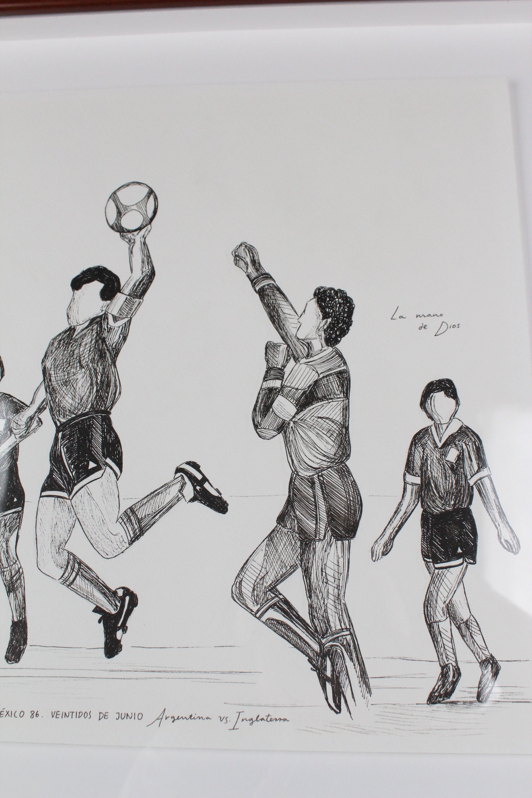 “La Mano de Dios” Cuartos de Final Mundial 1986 Inglaterra vs Argentina Ilustración