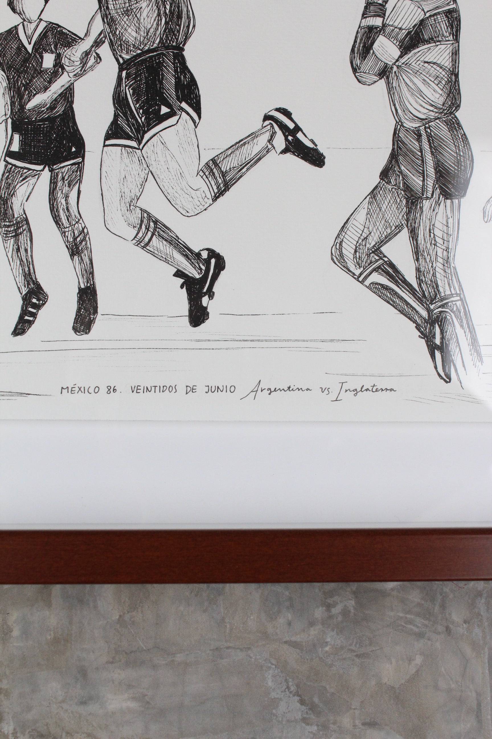 “La Mano de Dios” Cuartos de Final Mundial 1986 Inglaterra vs Argentina Ilustración