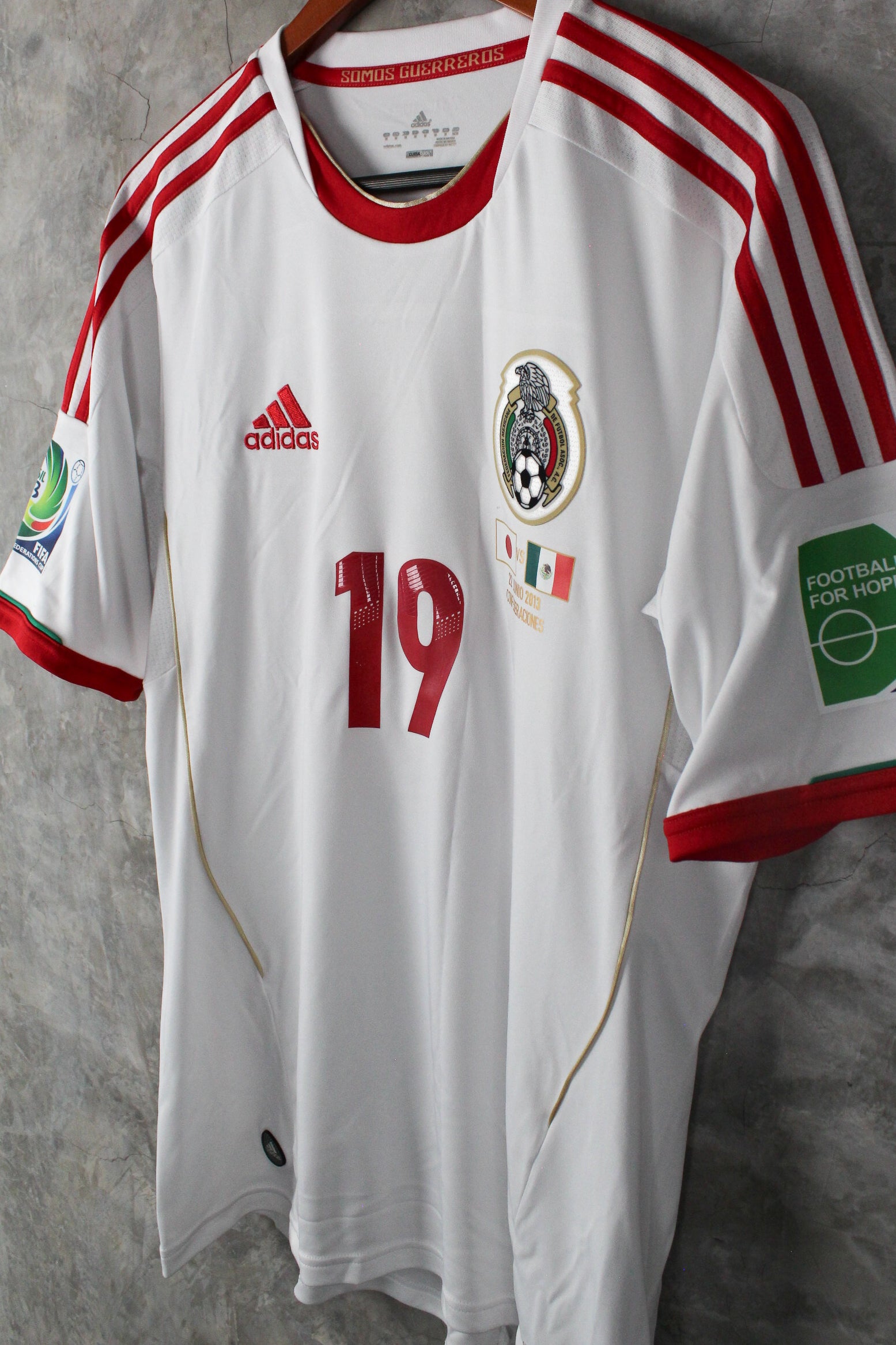 Selección Mexicana Visitante 2013 Raúl Jimenez #19 Copa Confederaciones